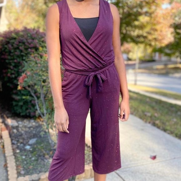 NWT Michael Kors Purple Sparkly Romper - Picture 1 of 2